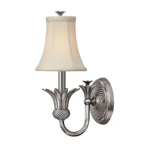 Elstead Plantation 1 Light Indoor Candle Wall Light Polished Antique Nickel, E14