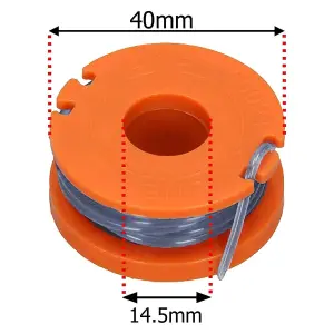 SPARES2GO Spool Cover & Line Compatible with Qualcast CLGT1825D CGT25 Grass Trimmer Strimmer