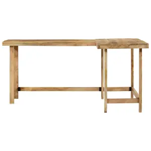 Berkfield Desk 165x110x75 cm Solid Wood Mango