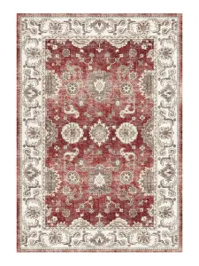 Silk Road Red Traditional Large Rug, (L)230.6cm x (W)160cm