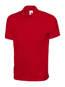 Uneek - Unisex Jersey Poloshirt - 100% Cotton - Red - Size XS