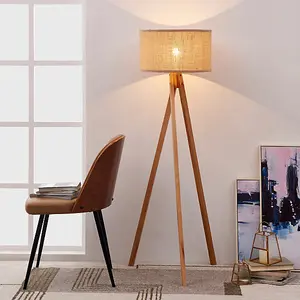 Teamson Home Tripod Standing Floor Lamp, Modern Lighting for Living Room, Bedroom or Dining Room - 137.4 x 55.9 x 55.9 (cm)