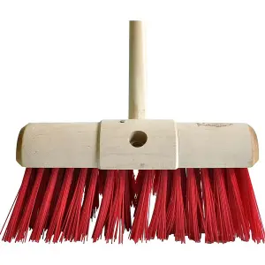 Hill Brush Industrial Stiff PVC Handle Yard Broom Brown (330mm)