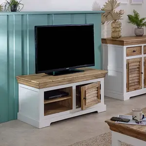 Alfie TV Cabinet/Bench - Mango Wood - L45 x W110 x H50 cm