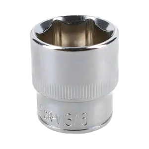 13/16" Imperial 6 Point 3/8" Drive Shallow Socket SAE AF Chrome Vanadium Steel