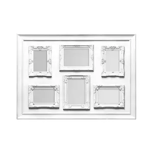 Maison by Premier White Contemporary 6 Photo Frame