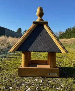 Simply Wood Ellesmere Bird Table Slate Roof with FREE Bird Seed