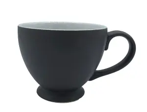 Set of 6 Teacups - Stoneware - L15 x W11 x H9 cm - Black