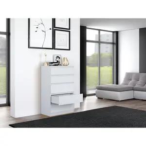 Tonya 5 Drawer 70cm Chest of Drawers White