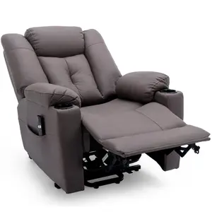 Afton Electric Fabric Single Motor Riser Recliner Lift Mobility Tilt Chair Brown