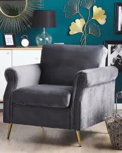 Armchair VIETAS Velvet Dark Grey