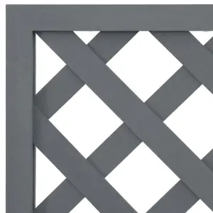 Berkfield Trellis Planter Grey 65x33x135 cm WPC