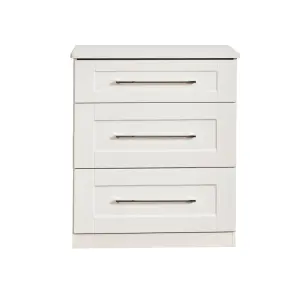 Ripon 3 Drawer Deep Chest in White Ash (Ready Assembled)