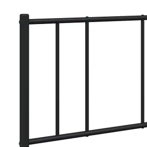 Berkfield Metal Bed Frame with Headboard and Footboard Black 140x200 cm