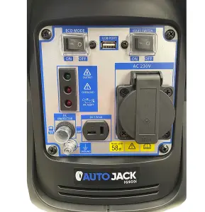 Autojack Petrol Generator Quiet Portable Suitcase Camping Inverter 800W