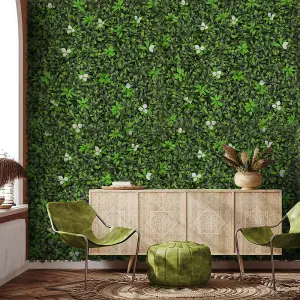 Green Artificial Plant Wall Greenery Panel Decorative Foliage Hedge Privacy Fence Screen 100cm (W) x 100cm (D)