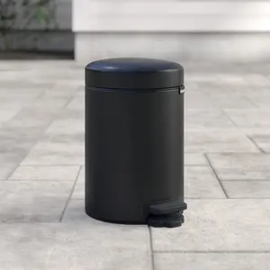 Brabantia NewIcon 3 Litre Soft Closing Pedal Bin Matt Black