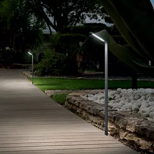 Luminosa Agos LED Outdoor Tall Bollards Anthracite IP54, 3000K