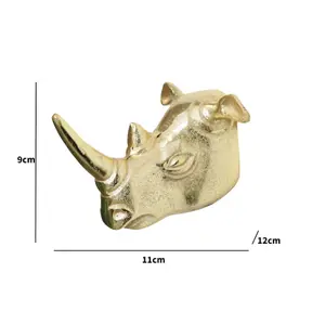 Melody Maison Gold Rhino Wall Hook