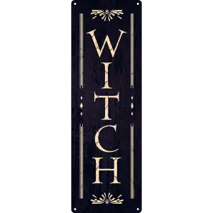 Grindstore Witch Tin Slim Plaque Black/Beige (One Size)