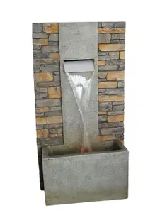 Aqua Creations Congleton Brick Effect Wall Mains Plugin Powered Water Feature