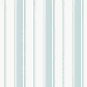 Galerie Smart Stripes 3 Light Blue/White Heritage Stripe Wallpaper Roll