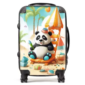 Panda On A Beach Holiday Suitcase - Cabin