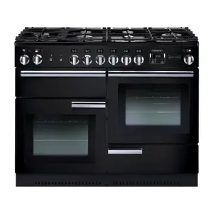 Rangemaster PROP110DFFBL/C Freestanding Electric Range cooker with Gas Hob - Black