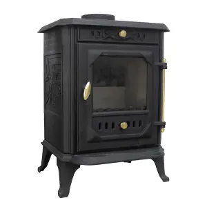 SunDaze 7KW Multifuel Stove Log Burner Fireplace Cast Iron Defra Approved Eco Design