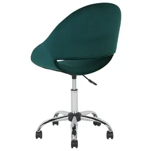 Desk Chair Velvet Emerald Green SELMA