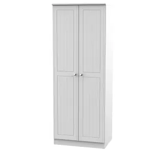 Warwick Ready assembled Contemporary Matt grey Tall Double Wardrobe (H)1970mm (W)740mm (D)530mm