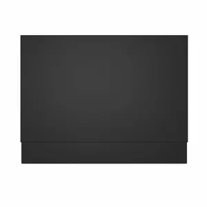 Rinse Bathrooms 750mm Bath End Panel 18mm MDF Painting Matte Black Adjustable Height for Bathroom Soaking Tub