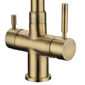 Hommix Berta Brushed Brass 3-Way Tap (Triflow Filter Tap)