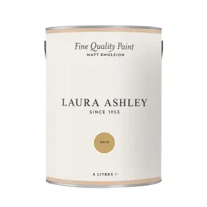 Laura Ashley Gold Matt Emulsion paint, 5L