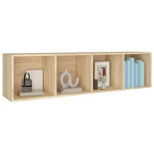 Berkfield Book Cabinet/TV Cabinet Sonoma Oak 36x30x143 cm Engineered Wood