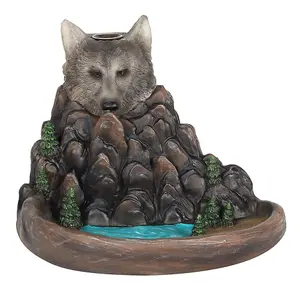 Something Different Cliff Wolf Backflow Incense Burner Brown (One Size)