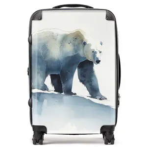 Polar Bear Watercolour Suitcase - Medium