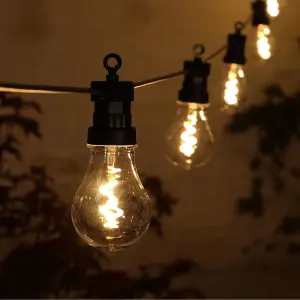 Noma Festoon Lights Mains-powered (plug-in & wired) Warm white 20 Spiral LED Outdoor String lights