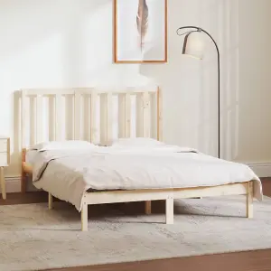 Berkfield Bed Frame Solid Wood Pine 140x190 cm