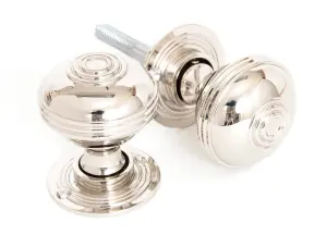 From The Anvil Polished Nickel 50mm Prestbury Mortice/Rim Knob Set