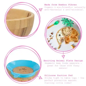 Tiny Dining 4pc Unicorn Bamboo Suction Baby Feeding Set - Beige