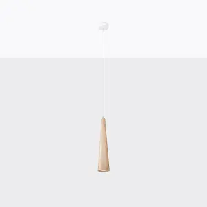 Sula Wood Natural 1 Light Classic Pendant Ceiling Light