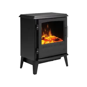 Dimplex BAR20 Bari Electric Stove 2kw with Optiflame Effect - Black - REMOTE CONTROLLED