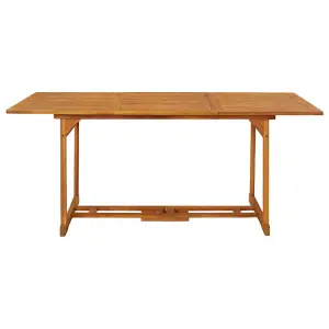 Berkfield Garden Dining Table 180x90x75 cm Solid Acacia Wood