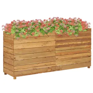 Berkfield Raised Bed 150x40x72 cm Recycled Teak and Steel