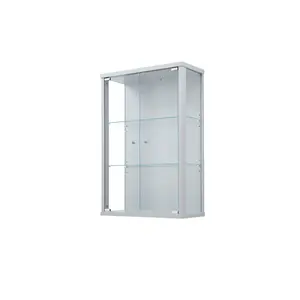 Wall Cabinet White Silver