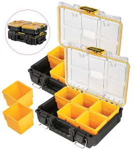 2X Dewalt Tough System 2.0 DWST83392-1 1/2 Width Deep Tool Organiser +6 Inserts