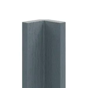 Alpinia Matt dusk blue wood effect Standard Corner post, (W)59mm (L)715mm