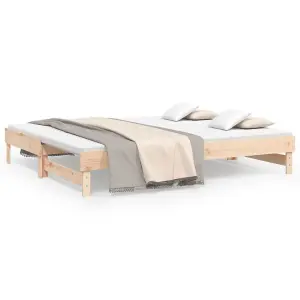 Berkfield Pull-out Day Bed 2x(80x200) cm Solid Wood Pine