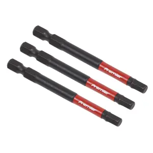 Sealey Hex 5mm Impact Power Tool Bits 75mm 3 Pieces Professional AK8263